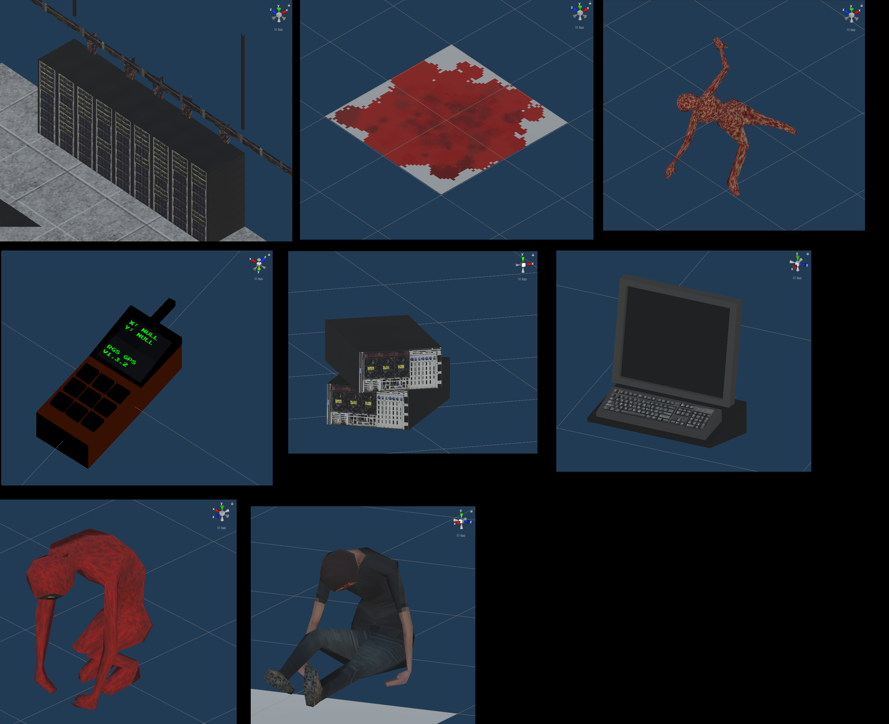 Examples of the models used in the game.